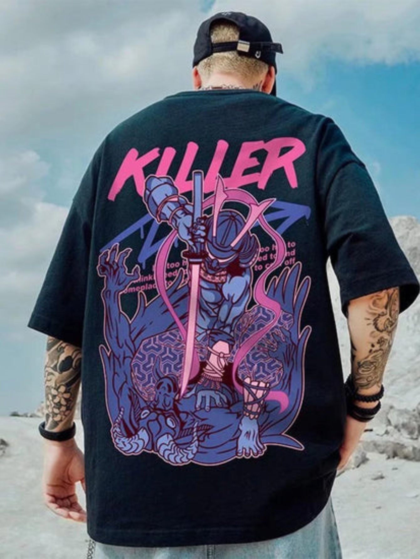 Camiseta Oversized Samurai Killer EC