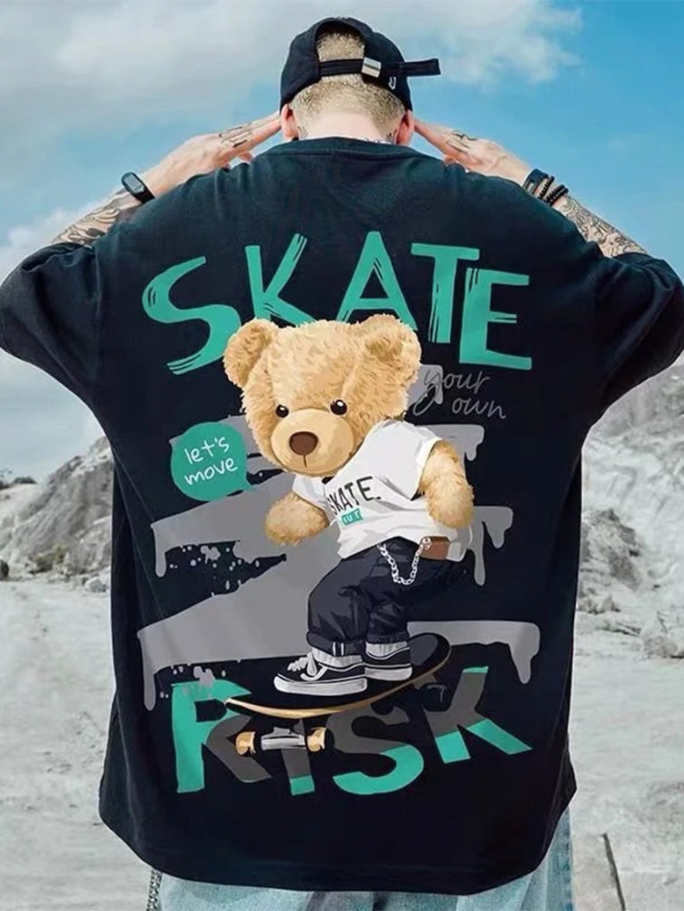 Camiseta Oversized Skate Risk EC