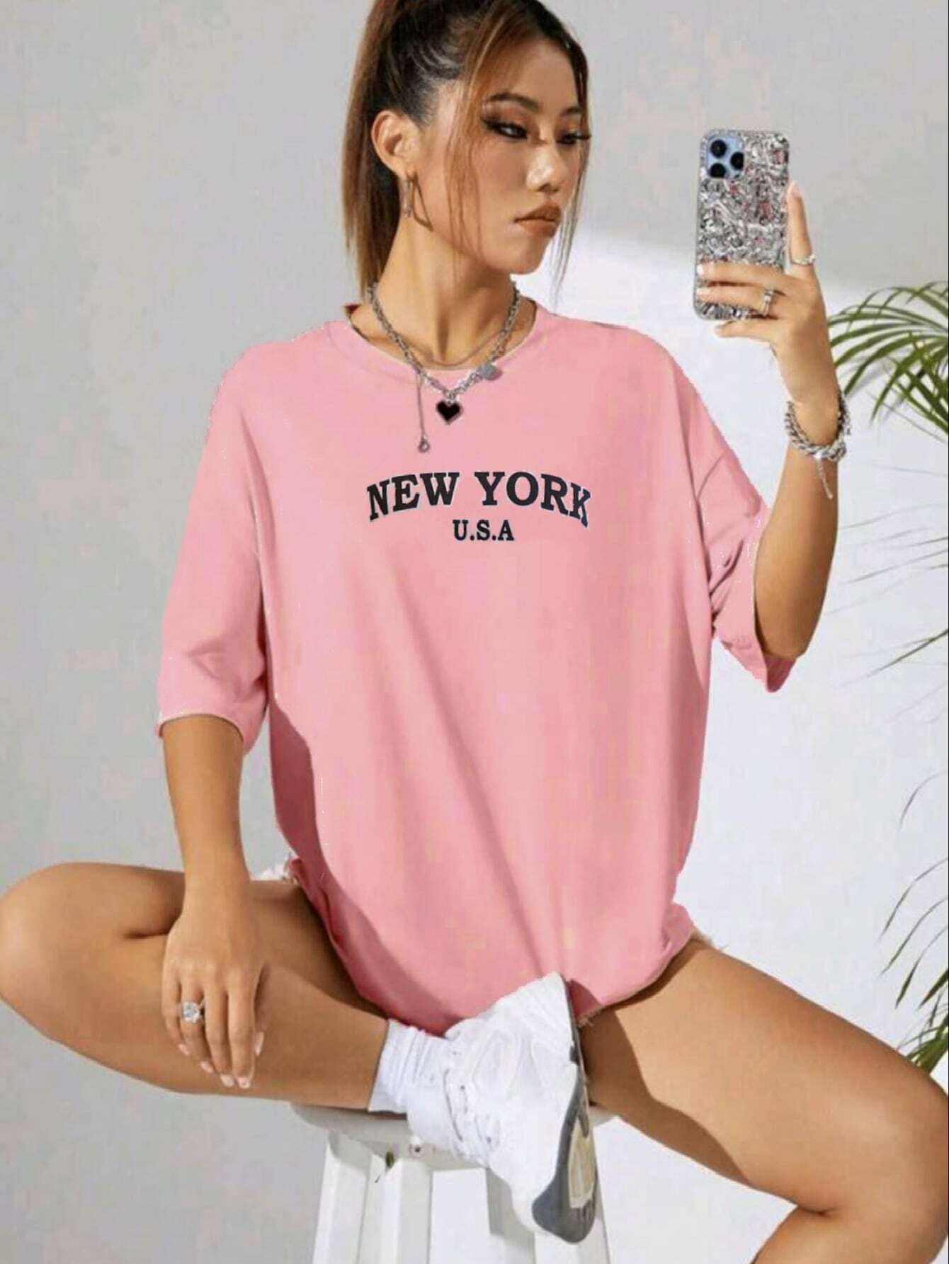 Camiseta Oversized New York U.S.A EF