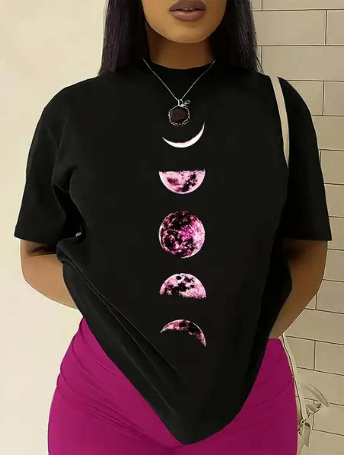 Camiseta Oversized Pink Moon EF