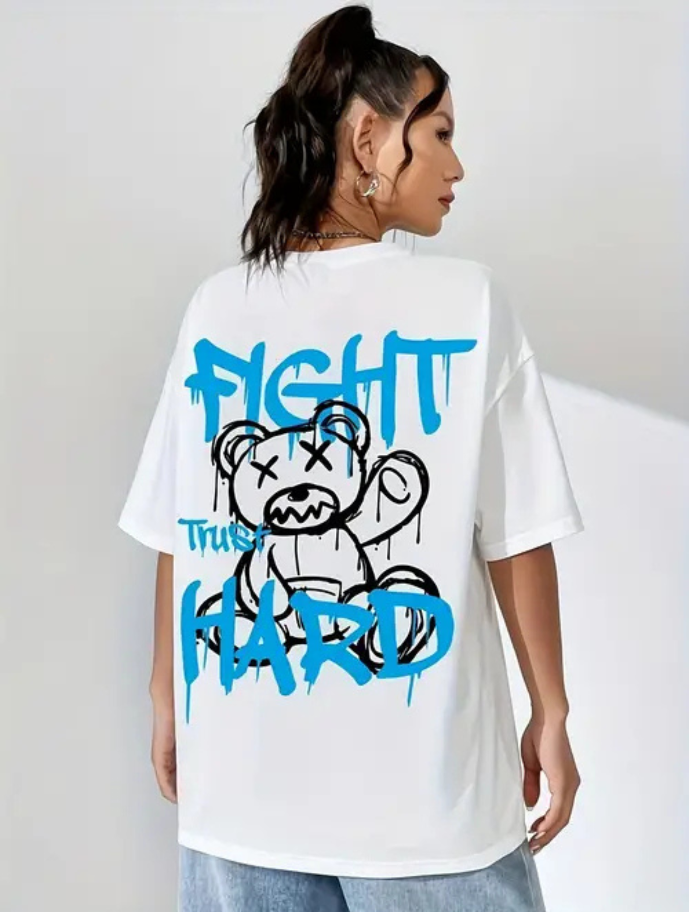 Camiseta Oversized Figth Trust Hard EC