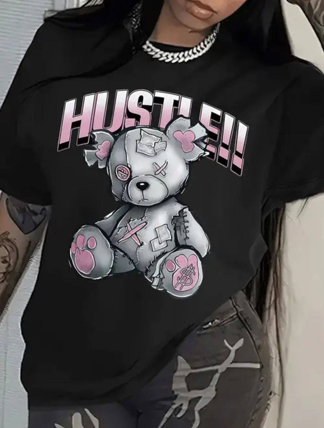 Camiseta Oversized Hustle Bear EF MEIO