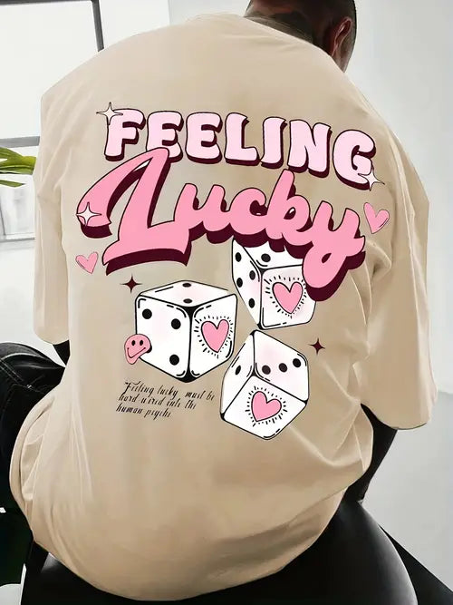 Camiseta Oversized Feeling Lucky EC