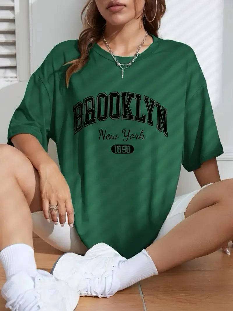 Camiseta Oversized Brooklyn New York 1898 EF MEIO