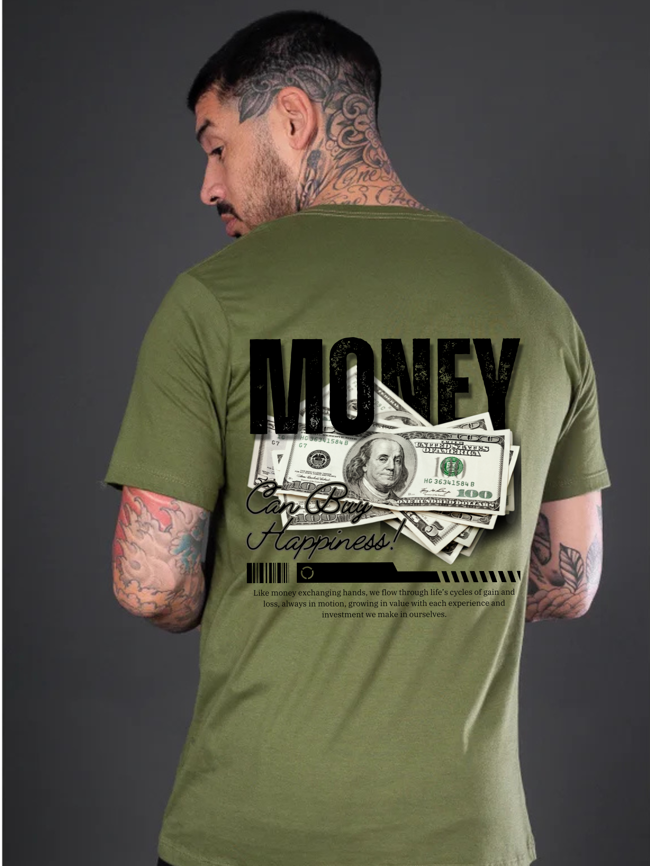 Camiseta Oversized Money can buy hapiness EC