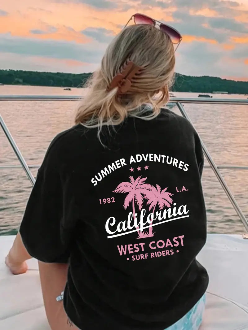 Camiseta Oversized Summer Adventures California EC