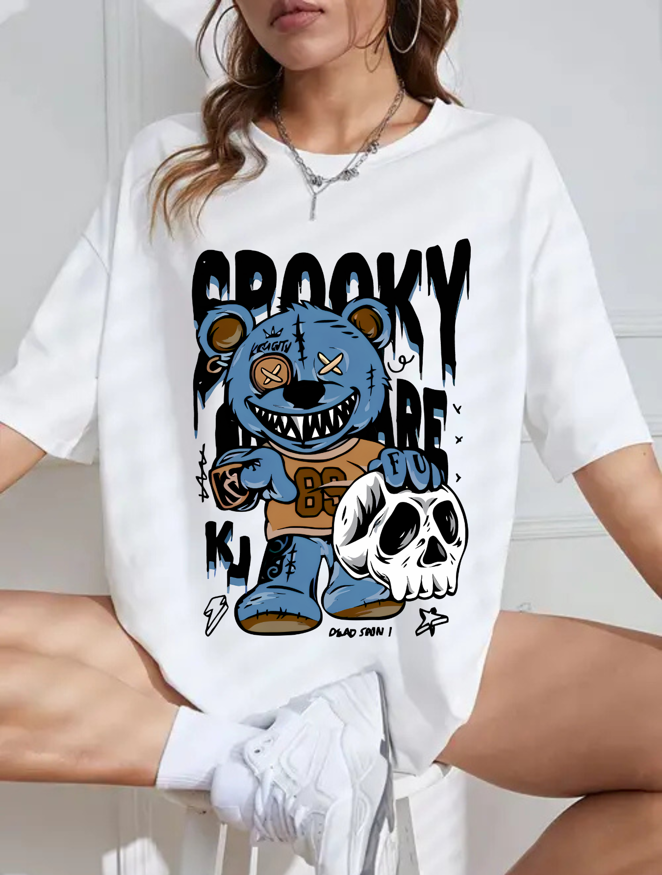 Camiseta Oversized Spooky Nightmare EF