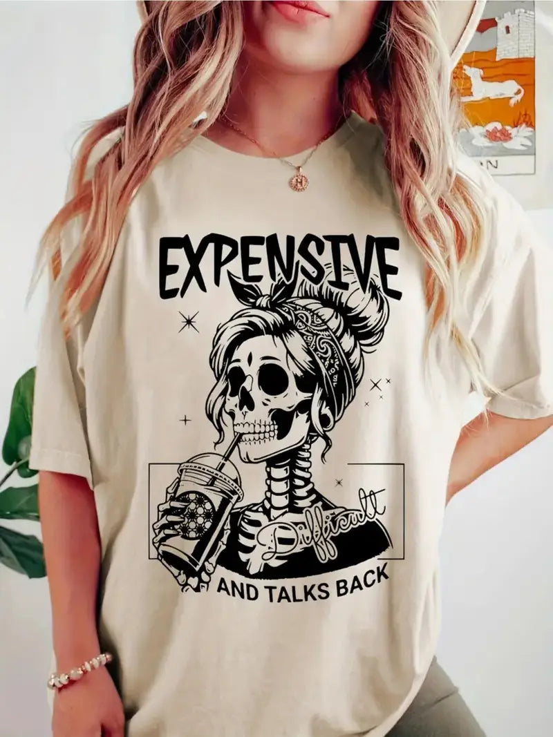 Camiseta Oversized Expensive and Talks Back EF