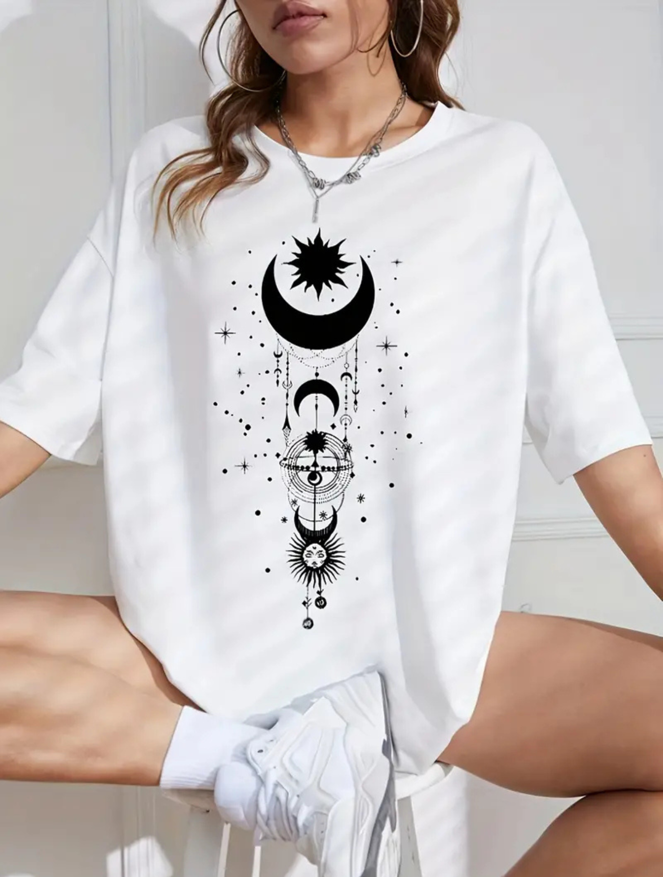 Camiseta Oversized Solar Moon EF MEIO