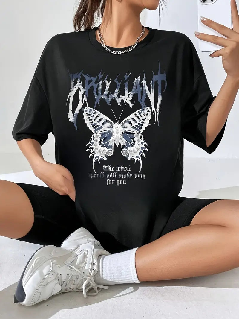 Camiseta Oversized Brilliant Butterfly EF MEIO