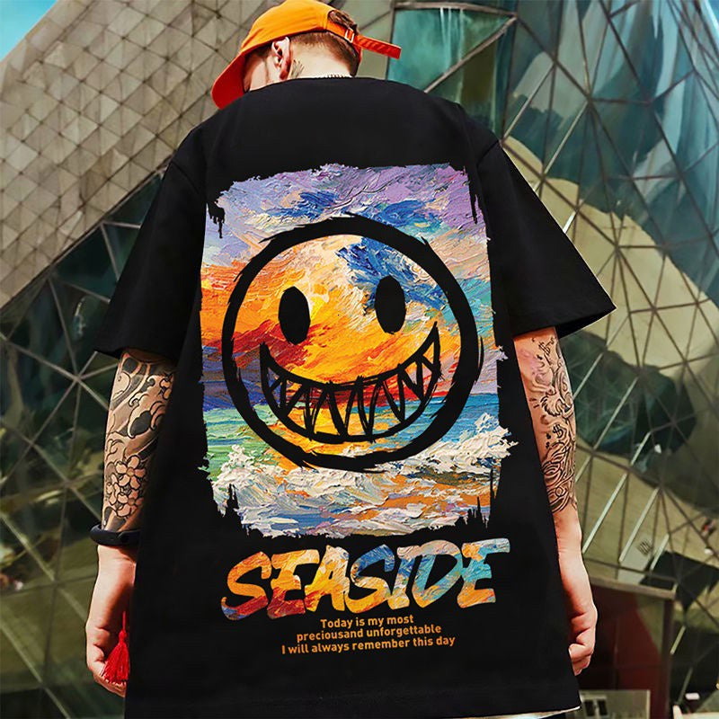 Camiseta Oversized Seaside Smile EC