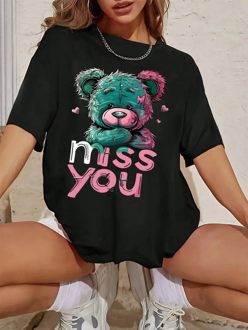 Camiseta Oversized Miss You EF Meio