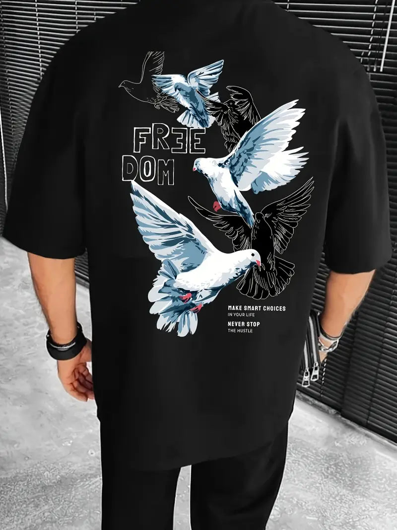 Camiseta Oversized Bird of Freedom EC