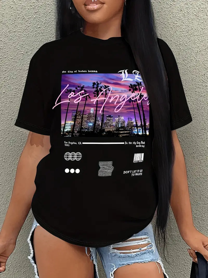 Camiseta Oversized Los Angeles Street EF