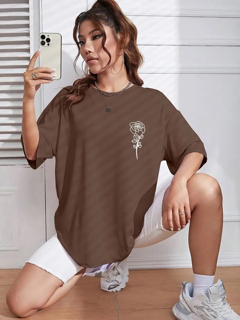 Camiseta Oversized Rose Classic EF