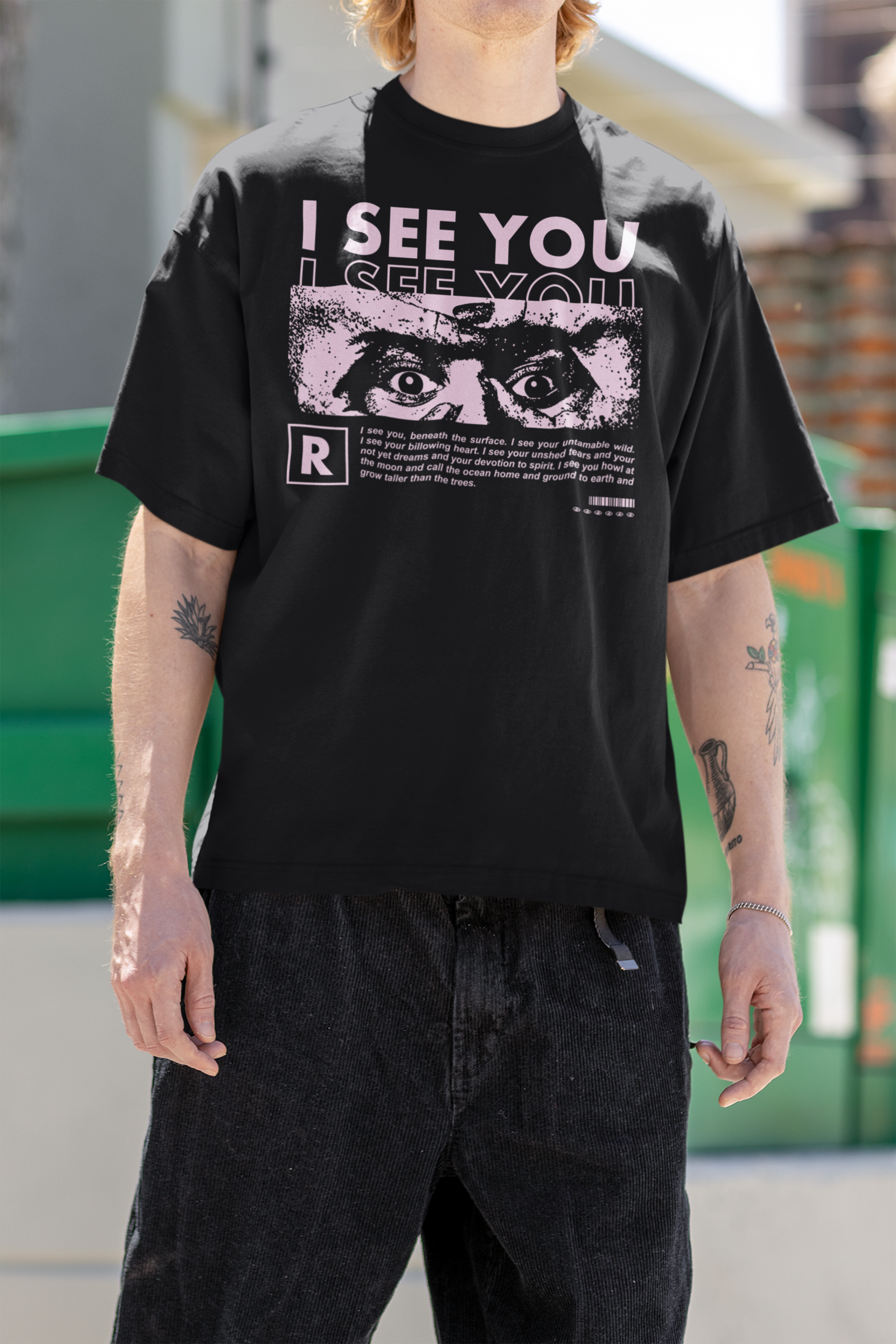 Camiseta Oversized I See You Street EF