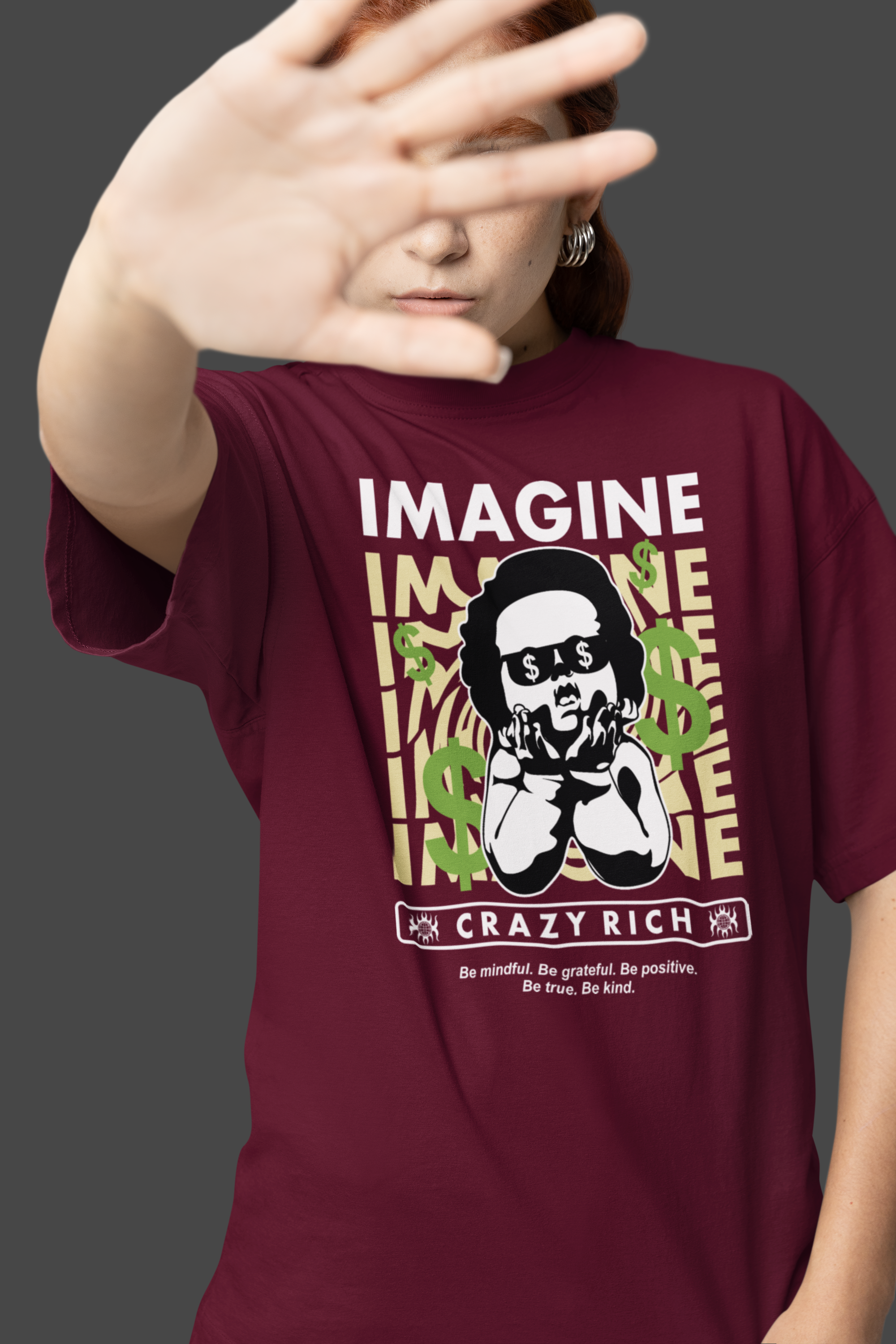 Camiseta Oversized Imagine Money EF